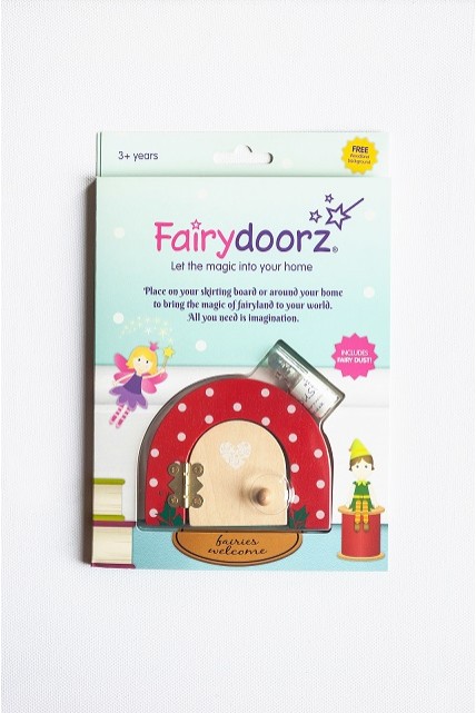 Ruby Red Dotty fairy door & fairy dust gift set